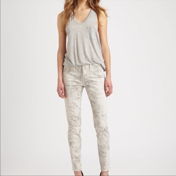 J Brand Denim - J Brand Coat Noise Silver Skinny Leg Jeans